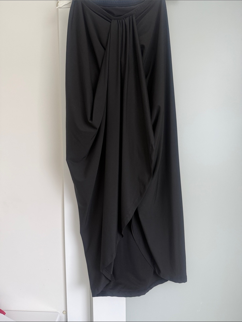 Elegant Black Draped Women’s Skirt